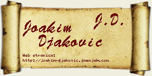 Joakim Đaković vizit kartica